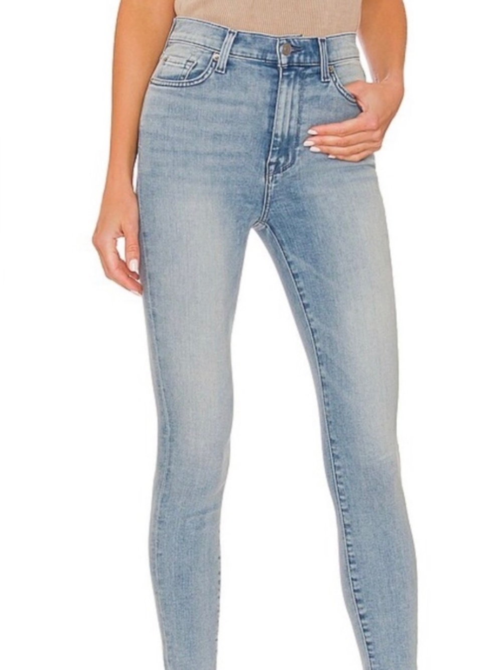 7 For All Mankind High Waist Skinny Jeans 26